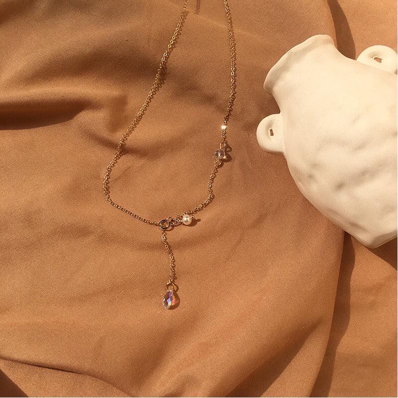 Österreichische Kristall & Perlen Halskette