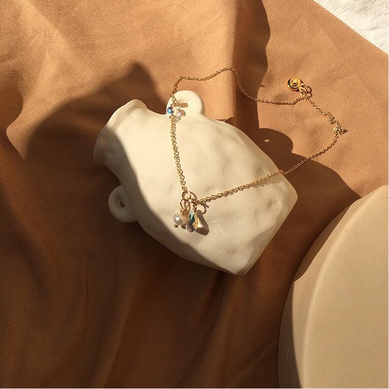 Österreichische Kristall & Perlen Halskette