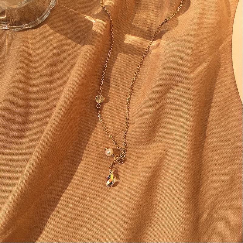 Österreichische Kristall & Perlen Halskette