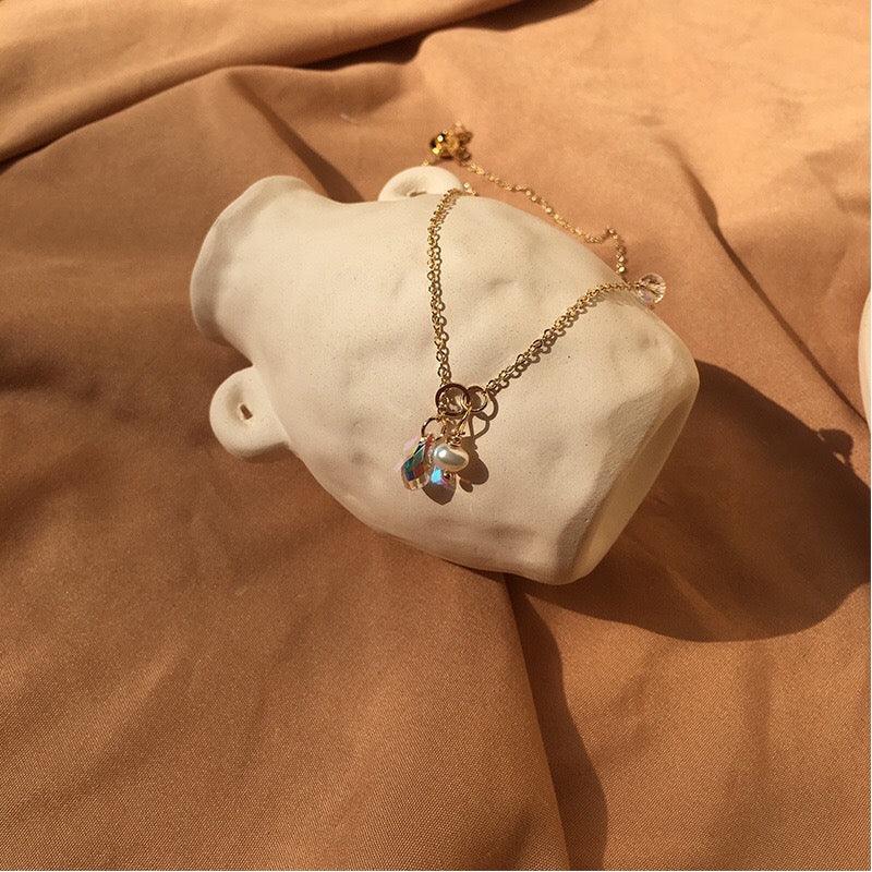 Österreichische Kristall & Perlen Halskette