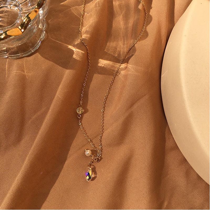 Österreichische Kristall & Perlen Halskette