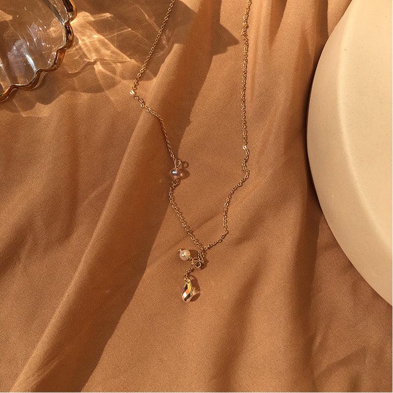 Österreichische Kristall & Perlen Halskette