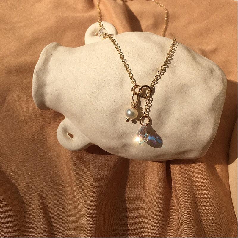 Österreichische Kristall & Perlen Halskette