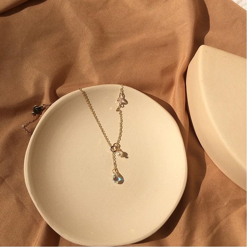 Österreichische Kristall & Perlen Halskette