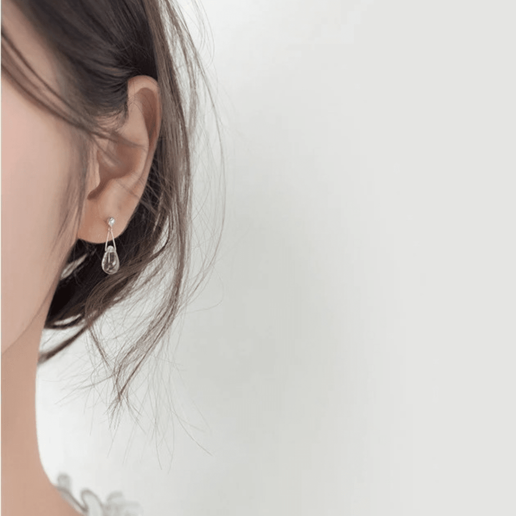 Blaue Ohrringe - Azurblaue Kristallkaskadenohrringe