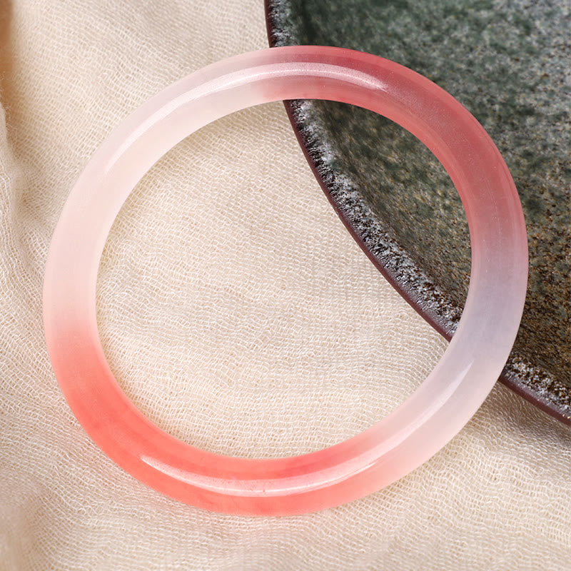 Carmiora Pink Golden Silk Jade Reichtum Armband Armreif