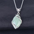 Carmiora Marquise-Muster, natürlicher Kristallstein-Charm-Halskettenanhänger