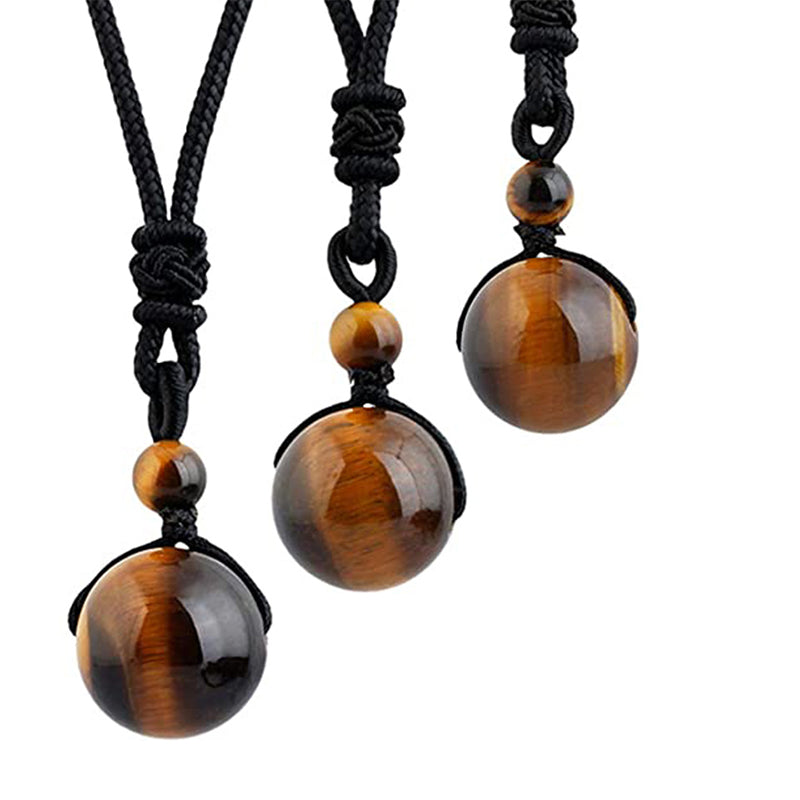 Carmiora tibetisches Tigerauge-Armband-Halsketten-Set