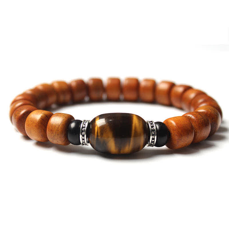 Carmiora tibetisches Yak-Knochen-Armband Om Mani Padme Hum