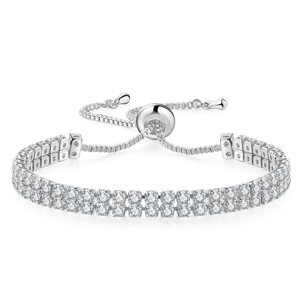 Doppelreihiges Zirkonia Armband