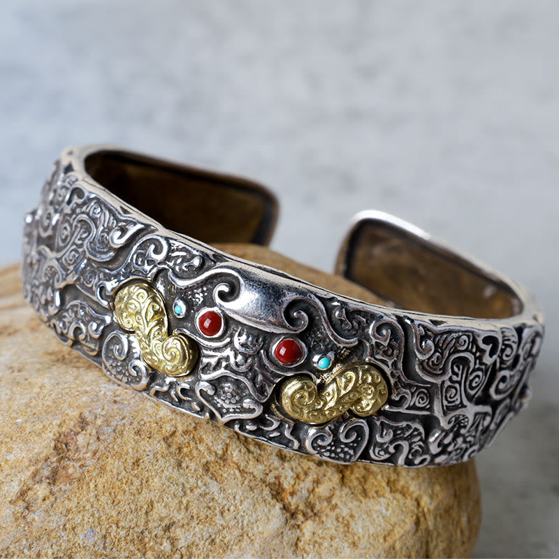 Carmiora FengShui Gravur PiXiu Segen Armband Armreif