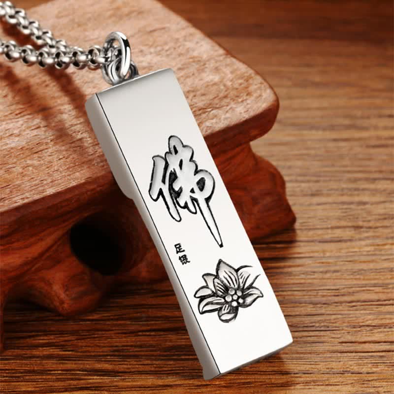 Carmiora Tathagata Buddha Stärke Schutz Amulett Glücksanhänger Halskette