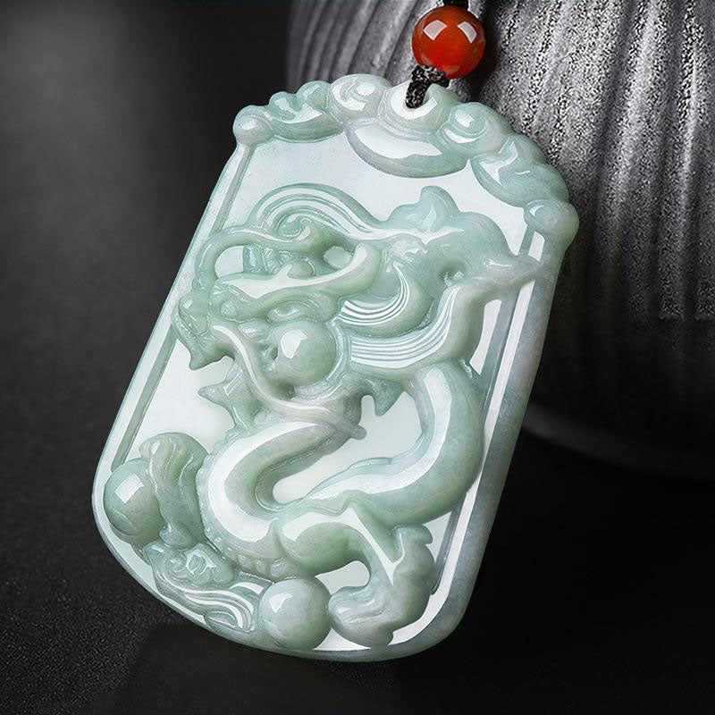 Carmiora natürliche Jade 12 chinesische Sternzeichen Fülle Amulett Anhänger Halskette