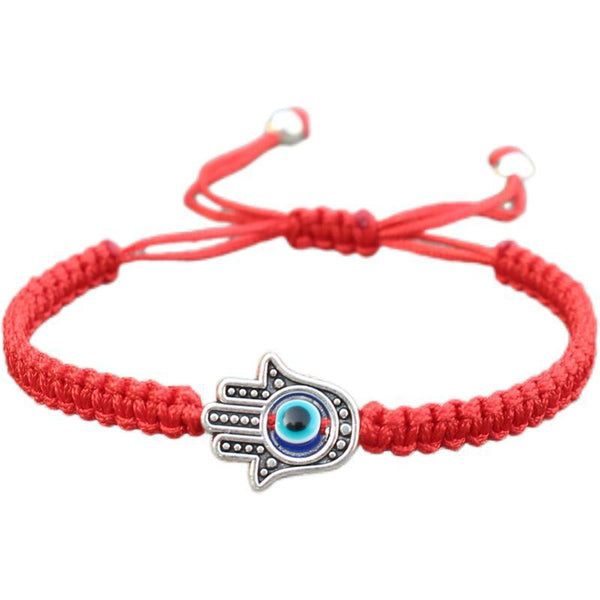 Handgefertigtes Carmiora-Armband mit Hamsa-Symbol, Schutz und Glück