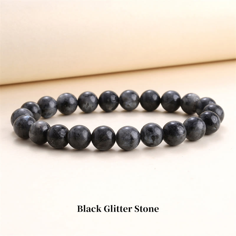Carmiora Naturstein-Quarz-Heilperlen-Armband