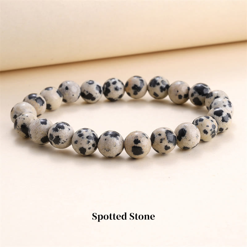 Carmiora Naturstein-Quarz-Heilperlen-Armband