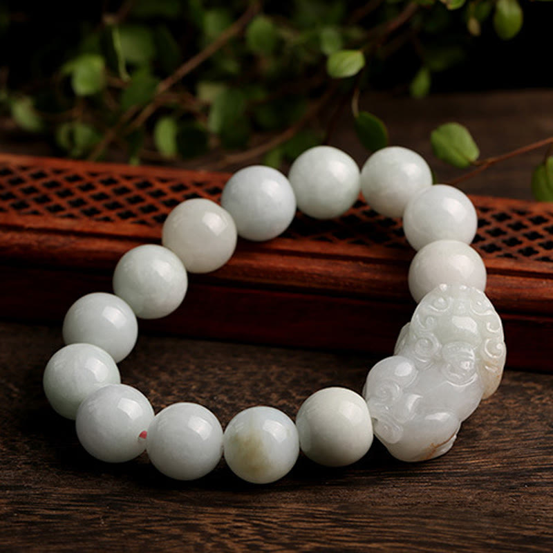 Carmiora Fengshui Reichtum Wohlstand Jade PiXiu Glücksarmband