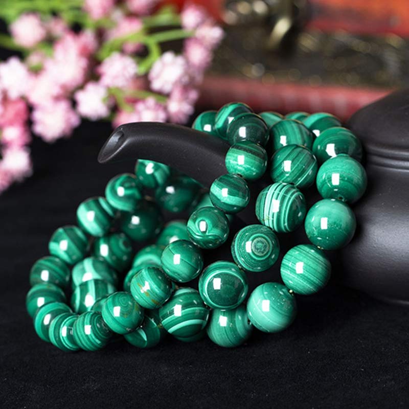 Carmiora natürliches Malachit-Schutz-Ruhe-Armband