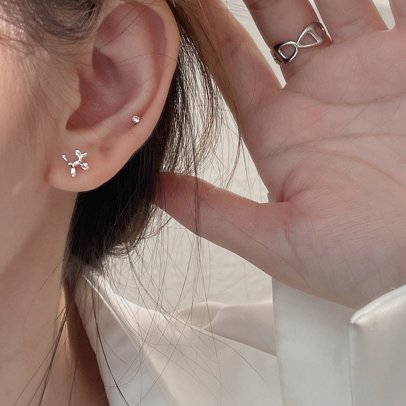 Ohrstecker „Balloon Dog“ (massives Silber)