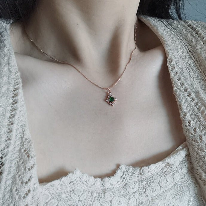 Barocke Smaragdkette (massives Silber)