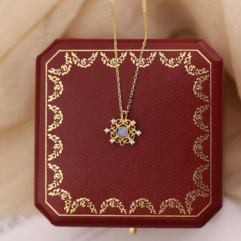 Barocke Mondsteinkette – Alice (massives Silber)