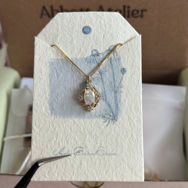 Barocke Halskette (massives Silber) - Elsa