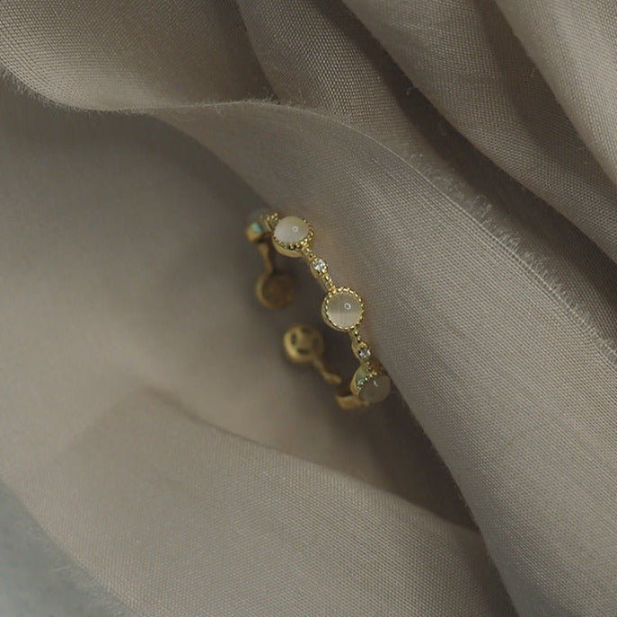 Barocker Opalring (massives Silber)