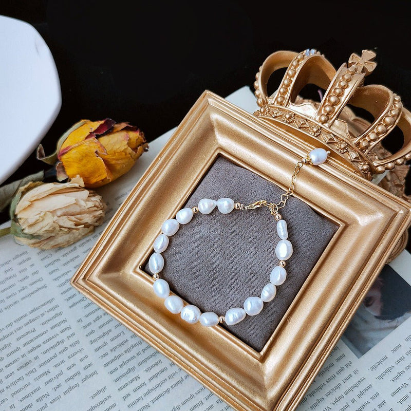 Armband mit Barockperlen - Avery