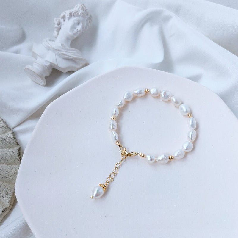 Armband mit Barockperlen - Avery