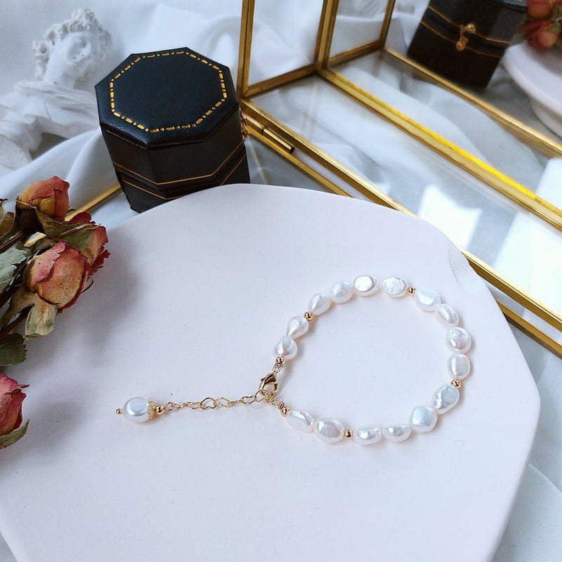 Armband mit Barockperlen - Avery