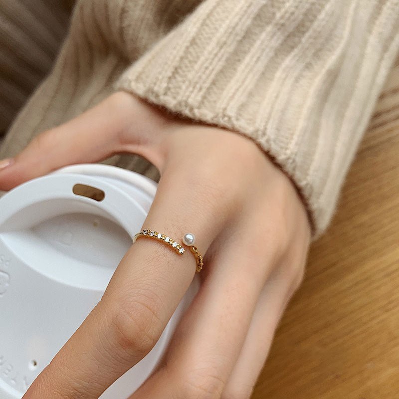 Barockperlenring – Helen (massives Silber)