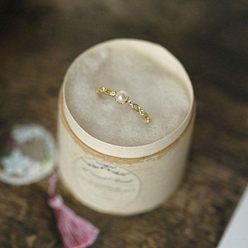 Barockperlenring (massives Silber)