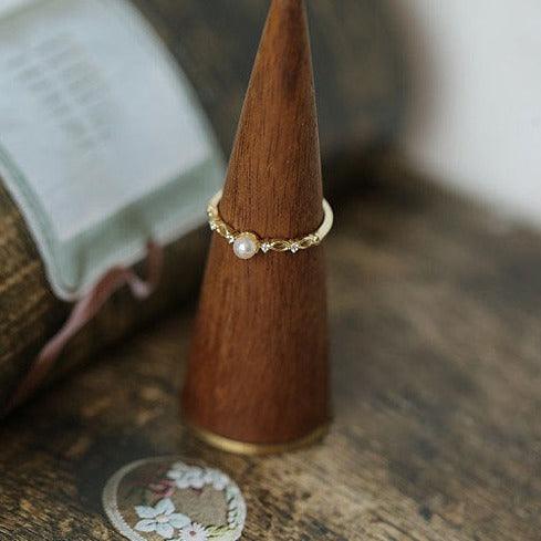 Barockperlenring (massives Silber)