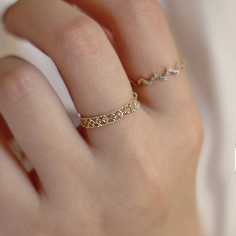 Barockring - Regina (massives Silber)