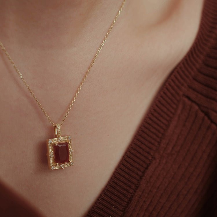 Barocke Rubinkette – Fatima (massives Silber)