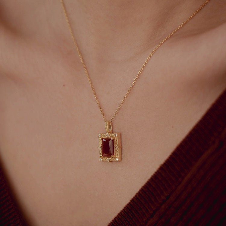 Barocke Rubinkette – Fatima (massives Silber)