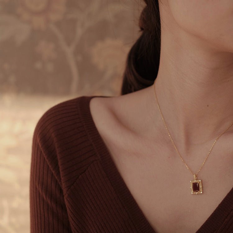 Barocke Rubinkette – Fatima (massives Silber)