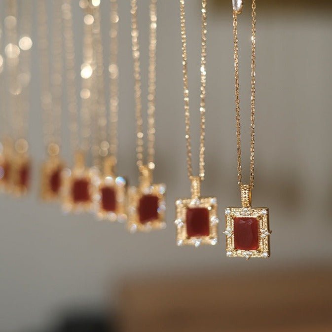 Barocke Rubinkette – Fatima (massives Silber)