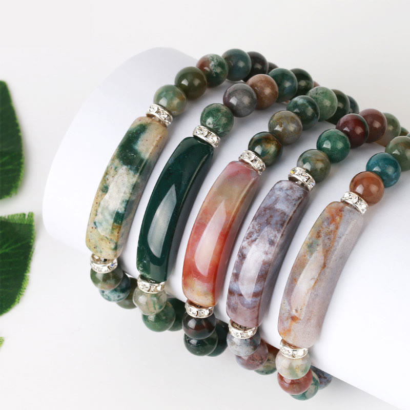 Carmiora natürliches Quarz-Liebes-Herz-Heilperlen-Armband