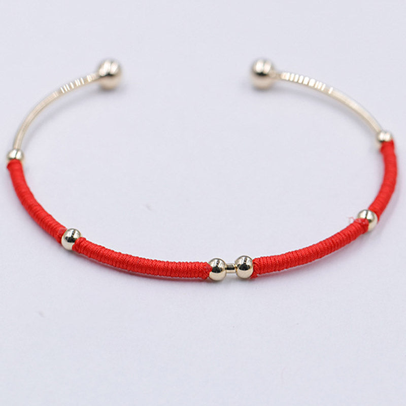 Carmiora Red String Blessing Protection Manschettenarmband