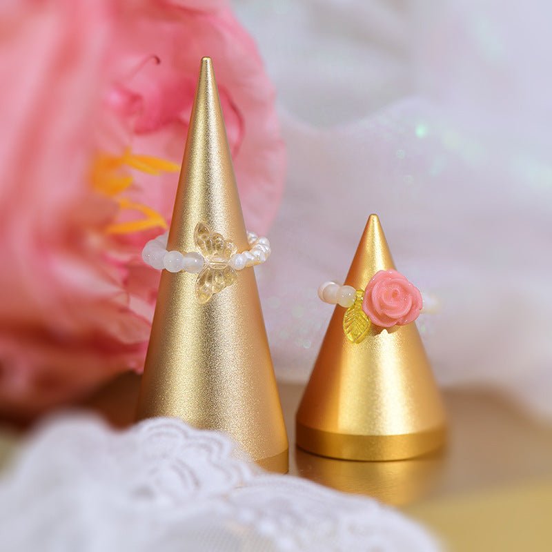 Perlenring (Rose/Schmetterling)