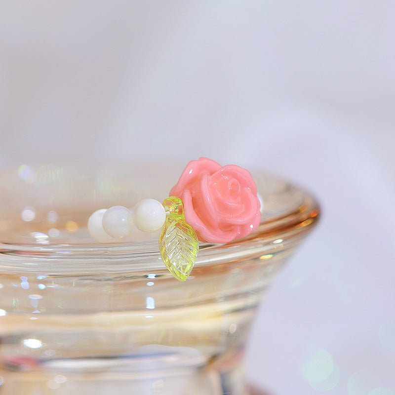 Perlenring (Rose/Schmetterling)