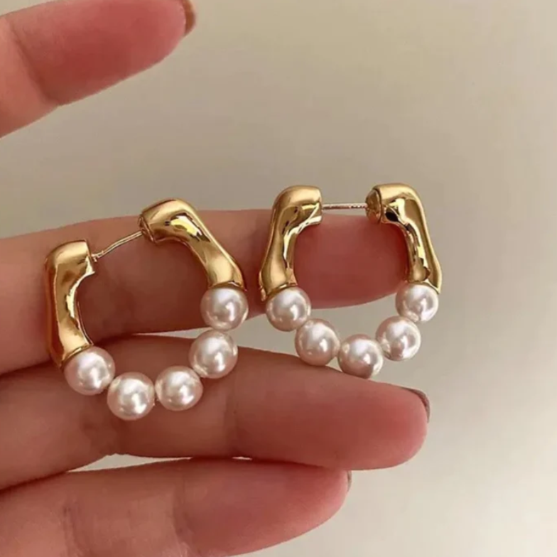 Carmiora - Modische Beads Metall-Ohrringe