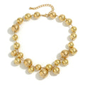 Goldperlenkette - Klobiger Statement-Luxusschmuck