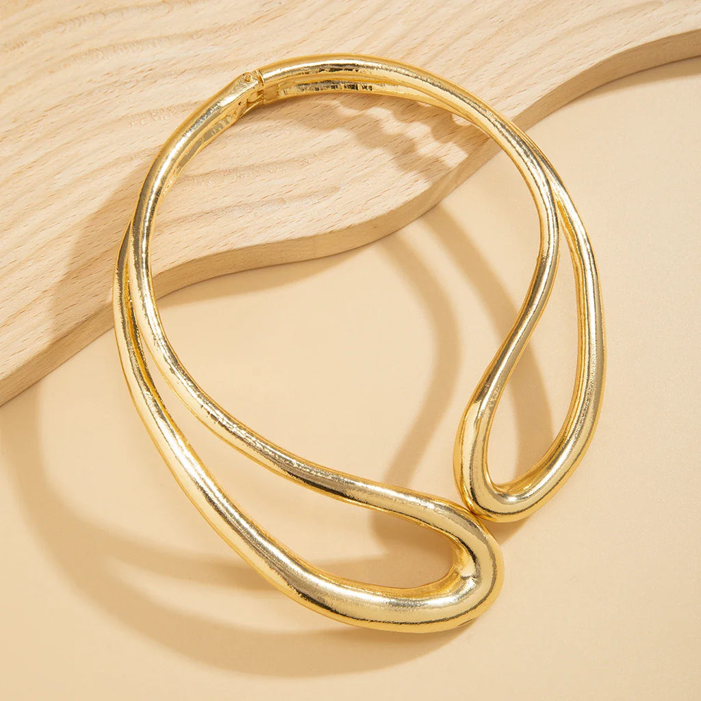 Schickes Statement Choker & Armband in Gold & Silber