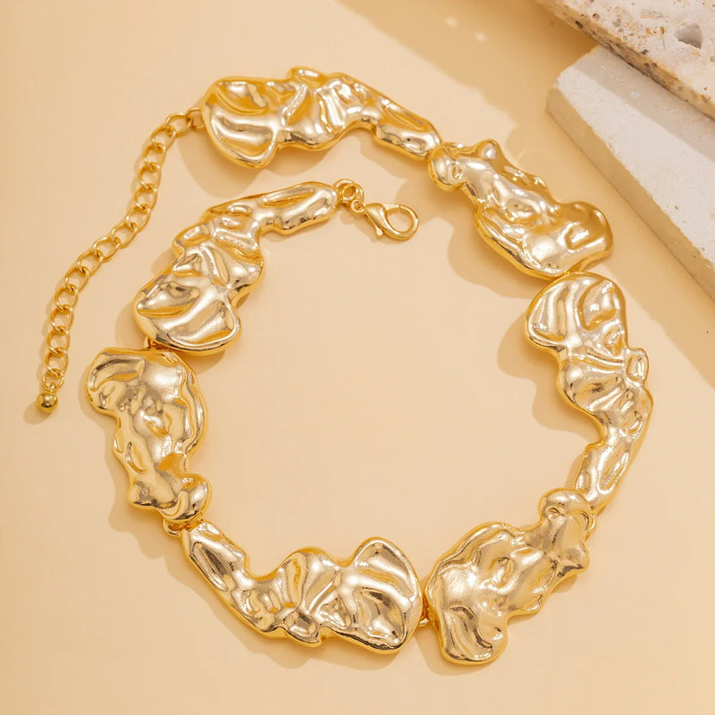 Chunky Choker - Fashion Statement Luxus Halskette in Gold & Silber