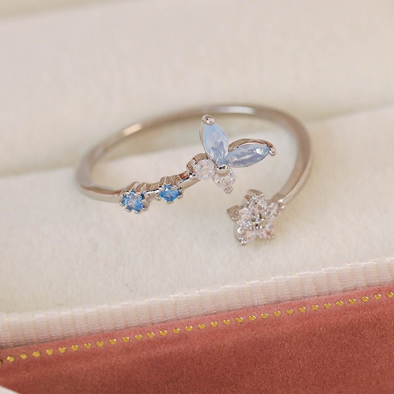 Blauer Schmetterlingsring