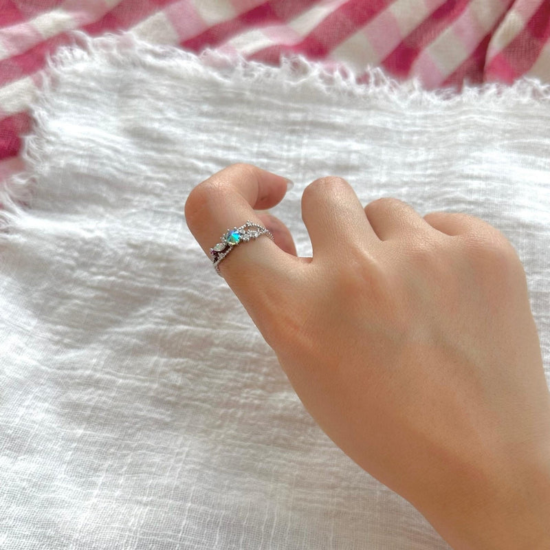 Blauer Edelsteinring - Mila