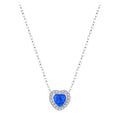 Blaue Herz Halskette - Azure Halo Herz Charm Halskette