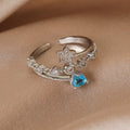 Blauer Herz-Stern-Ring
